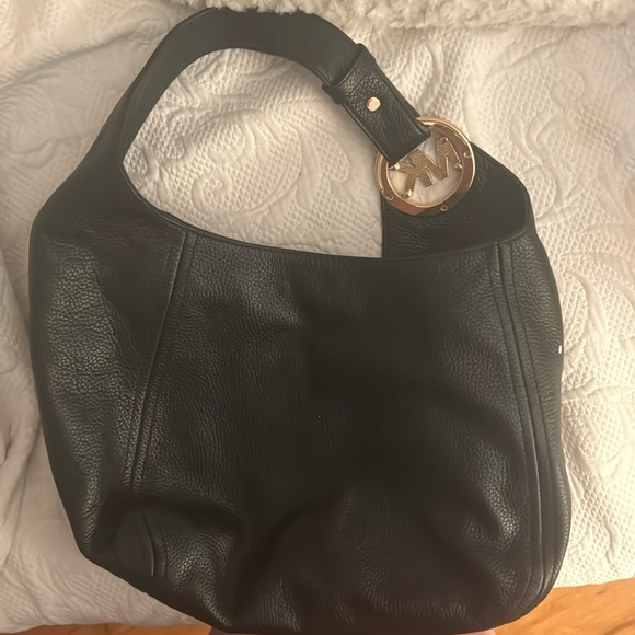 Michael Kors Black Leather Fulton Bag - Picture 2 of 5